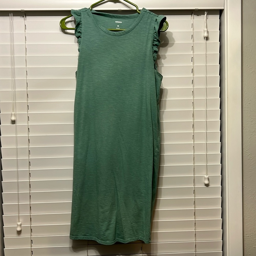 Green cotton dress